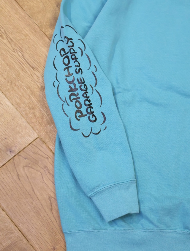 PORKCHOP GARAGE SUPPLY 「RUNNING LOGO SWEAT」 ピグメントダイ