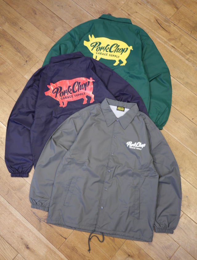 【3月29日 発売！】PORKCHOP GARAGE SUPPLY 　「SCRIPT PORK COACH JKT」　ナイロンコーチジャケット