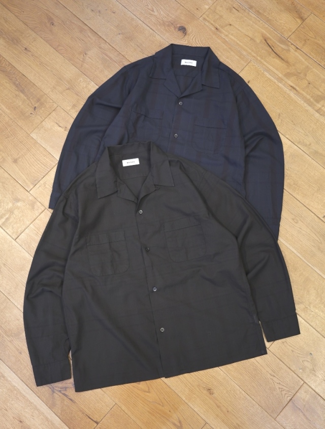 MASSES　「MADRAS DYED SHIRT」　マドラスチェック オープンカラーシャツ