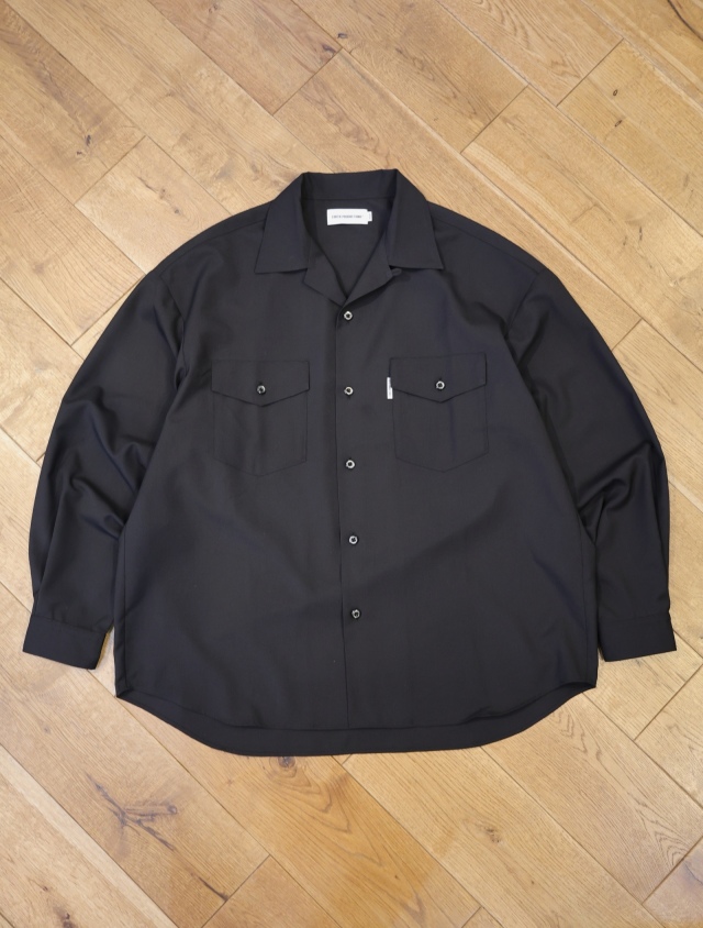COOTIE　　「T/W L/S Scout Shirt <PLAIN>」　オープンカラー スカウトシャツ