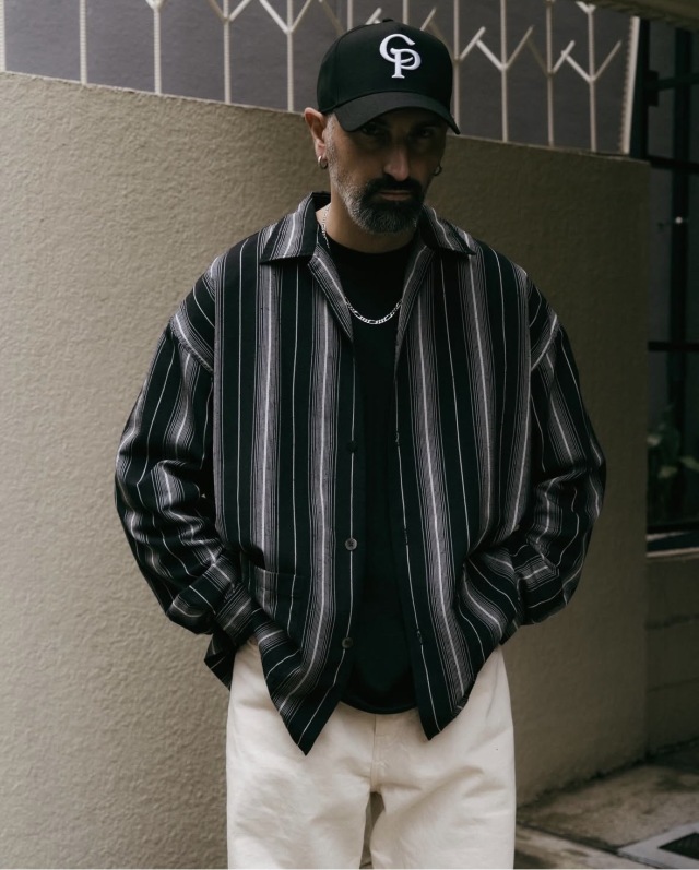 COOTIE 「Dobby Chain Stripe L/S Cavana Shirt」 ドビーストライプ