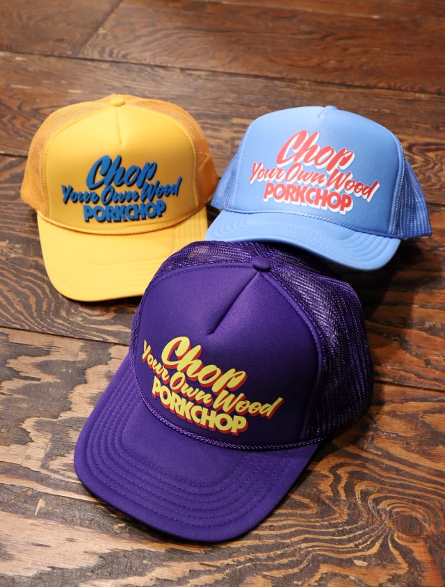 シルバーグレー サイズ PORKCHOP CHOP YOUR OWN WOOD CAP ネイビー