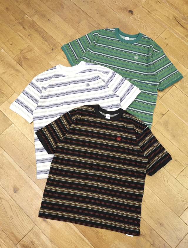 RADIALL 　「SQUIRE - CREW NECK T-SHIRT S/S」　パイルボーダー リンガーティーシャツ