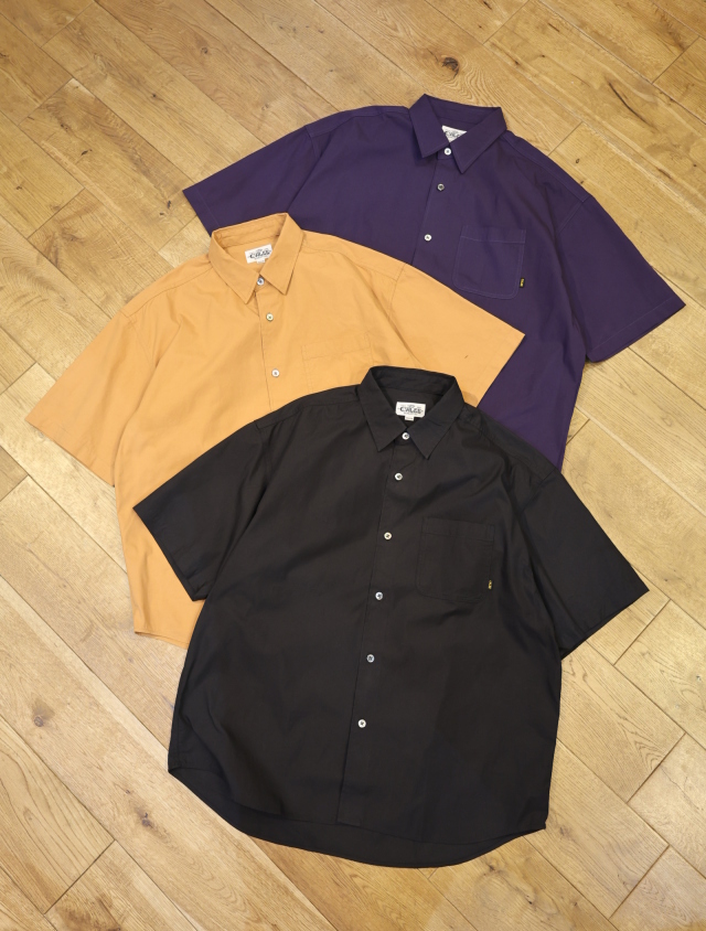CALEE 　「C/N PLAIN S/S SH」  レギュラーカラーシャツ