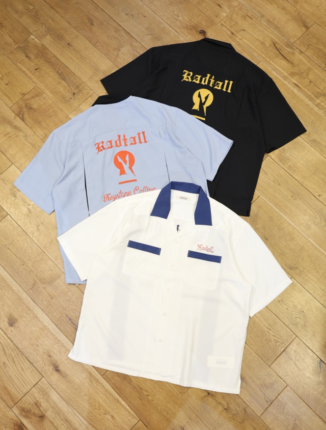 RADIALL　　「KEYSTONE - OPEN COLLARED SHIRT S/S」　 レーヨン オープンカラーシャツ