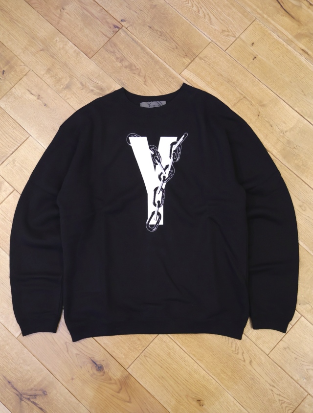 MASSES × Y's for men　「CREW NECK LONG SLV PT C／CHAIN_Y」　　クルーネックスウェット
