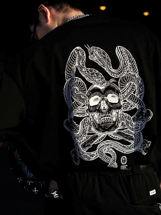 ANTIDOTE BUYERS CLUB 「ASIC Oversized S/S Tee (Skull N' Snake