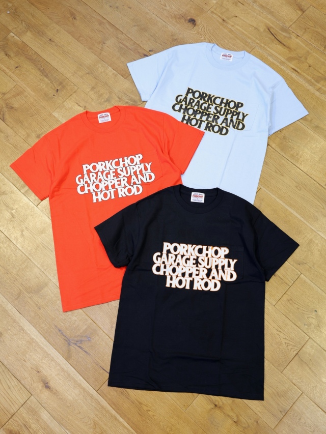 【7月26日 発売！】PORKCHOP GARAGE SUPPLY　「C&H LOGO  POCKET TEE」  プリントポケットティーシャツ