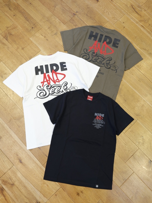 Hide and Seek　「AND S/S Tee」　プリントティーシャツ