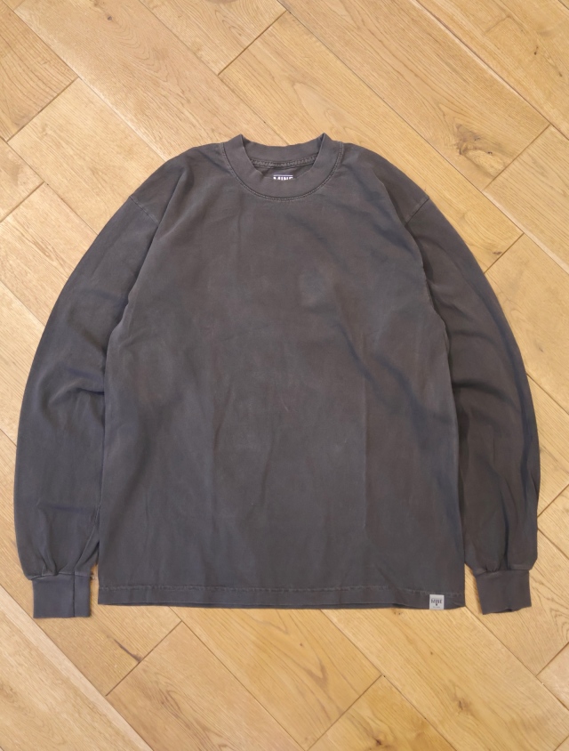 MINE 　 「PD Black BLANK L/S」　ピグメント ロングスリーブティーシャツ