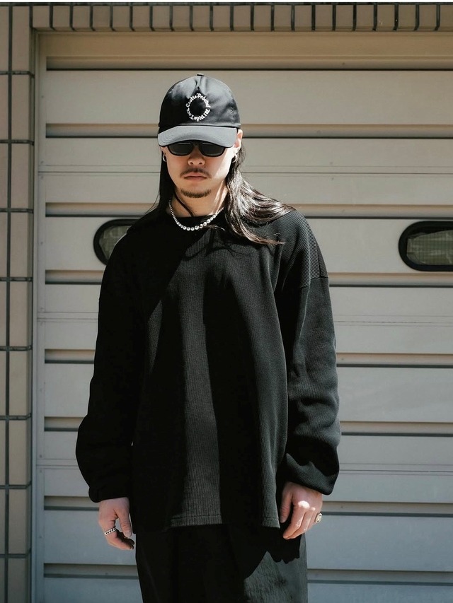 COOTIE オーバーサイズ ワッフルロングスリーブティーシャツ　スウェット COOTIE 「Degreasing Rough Waffle L/S Tee」 ワイドシルエット