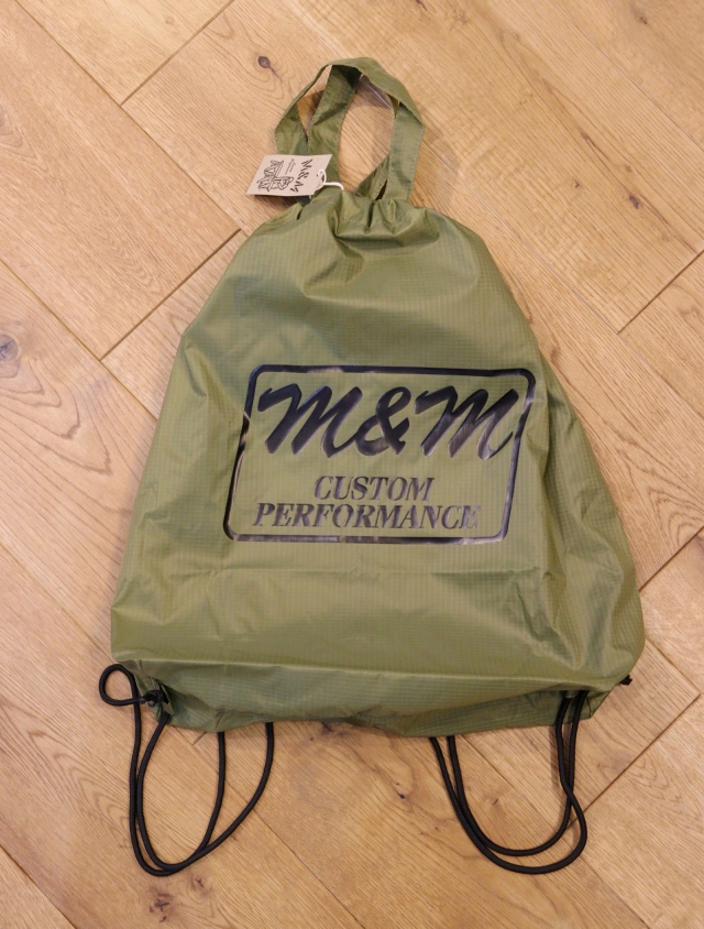 7月25日発売！】M&M CUSTOM PERFORMANCE 「NYLON RIPSTOP GYM SACK」 ナイロン リップストップ ジムサック