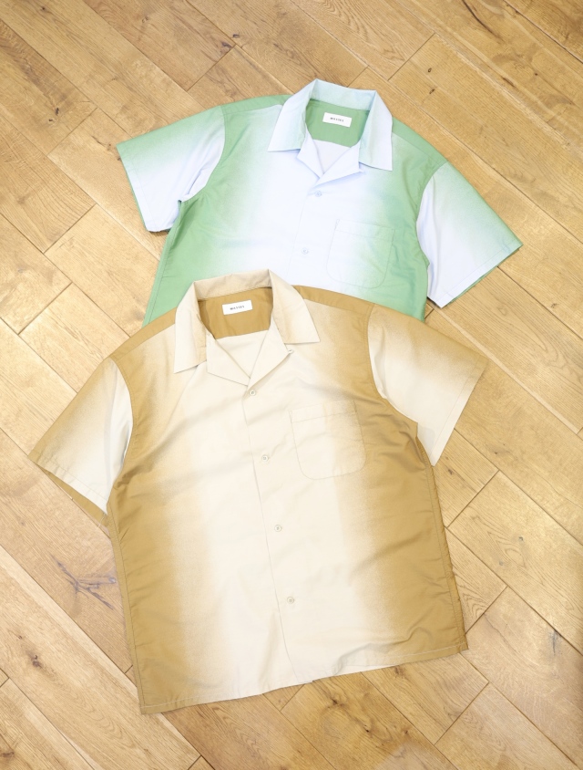 MASSES　「GRADATION S/S SHIRT」　T/Cツイル オープンカラーシャツ