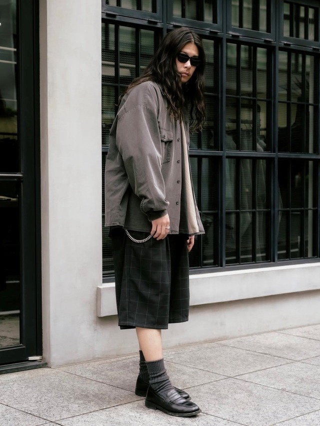 COOTIE 「Pigment Coating T/R Twill L/S Work Shirt」 オープンカラー