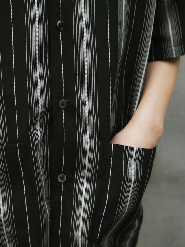 COOTIE 「Dobby Chain Stripe S/S Cavana Shirt」 ドビーストライプ