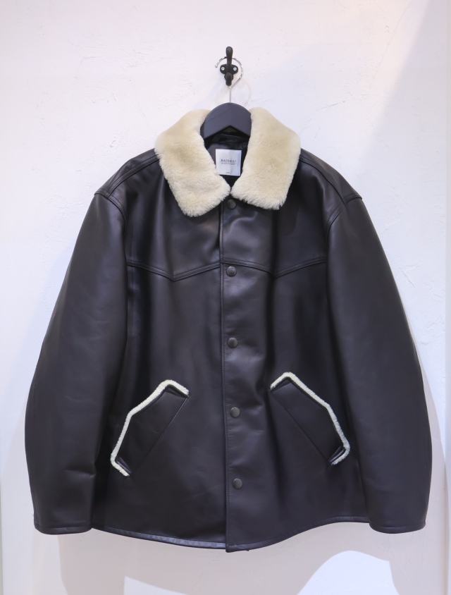 RADIALL 「MUSCLE SHOALS - RANCH COAT」 グレインレザー ボアランチコート