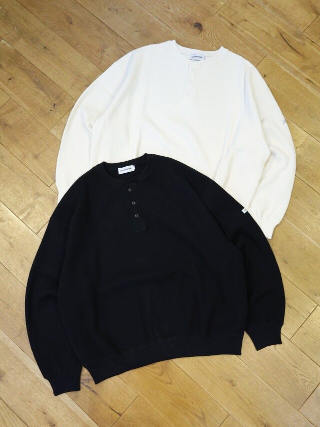 COOTIE　「N/C Waffle Henley Sweatshirt」　ワッフル ヘンリーネックスウェットシャツ
