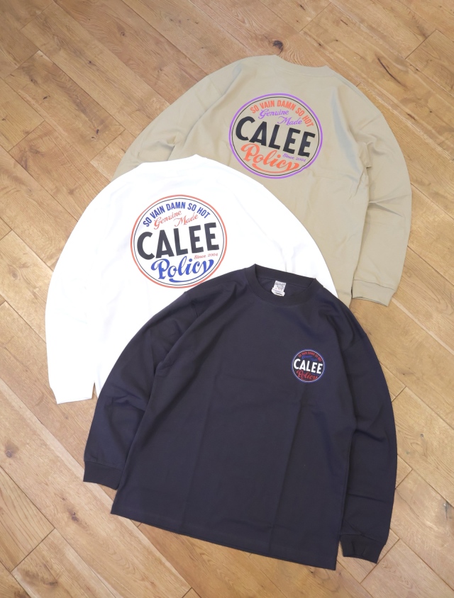 CALEE　　「VINTAGE TYPE CIRCLE LOGO L/S TEE」　　ドロップショルダーロングスリーブーティーシャツ