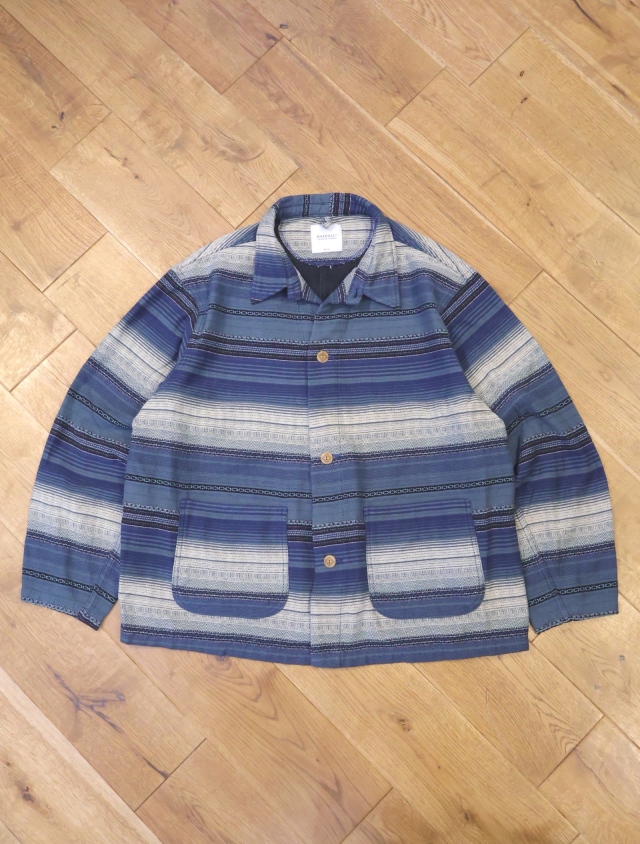 RADIALL　　「EL CAMINO - CHORE SHIRT L/S 」　 メキシカンジャガードボーダー シャツジャケット