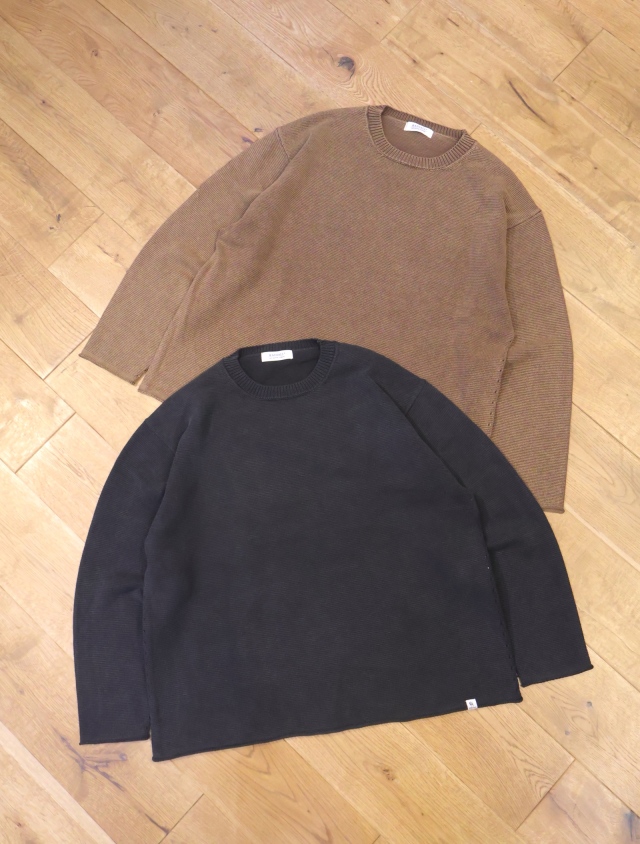 RADIALL　　「LUDWIG- CREW NECK SWEATER L/S」　 ストーンウォッシュ加工 クルーネック コットンニットセーター