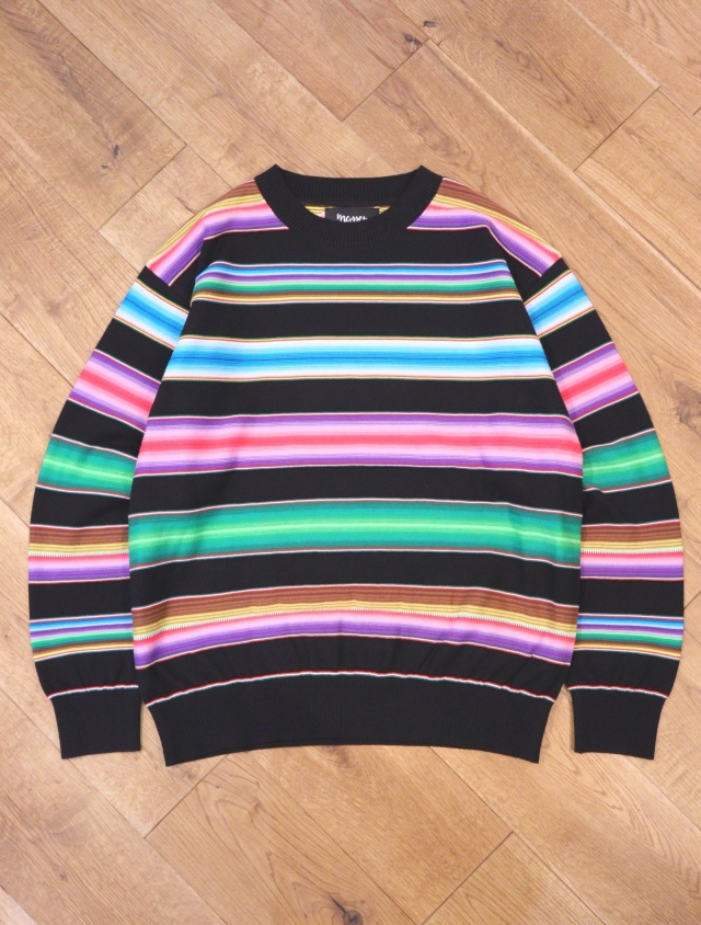 MASSES　　「RUG COTTON SWEATER」　　ボーダークルーネックニット