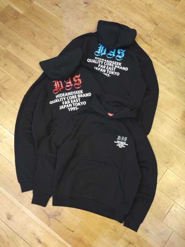 Hide and Seek　「H.A.S Hooded Sweat Shirt」　ルーズフィット プルオーバーパーカー