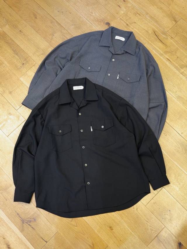 COOTIE　　「T/W L/S Scout Shirt」　オープンカラー スカウトシャツ