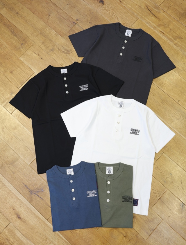 【7月28日 発売！】M&M CUSTOM PERFORMANCE  　「HENRY NECK TEE」　ヘンリーネックティーシャツ