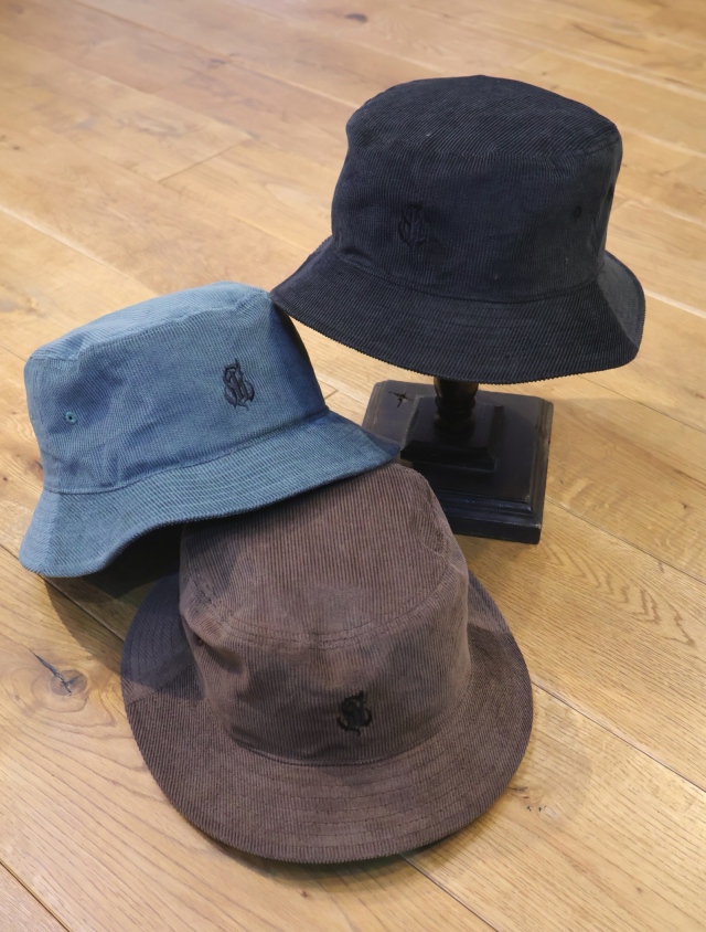 CALEE 　　「CAL NT LOGO CORDUROY BUCKET HAT」　　コーデュロイバケットハット
