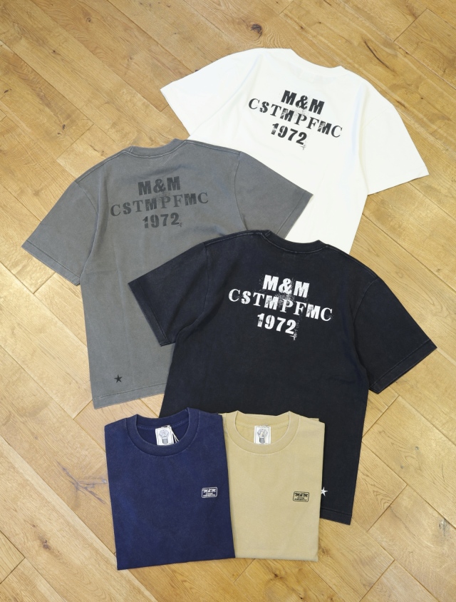 【7月30日 発売！】M&M CUSTOM PERFORMANCE  　「FADE WASH TEE」　フェード加工 プリントティーシャツ