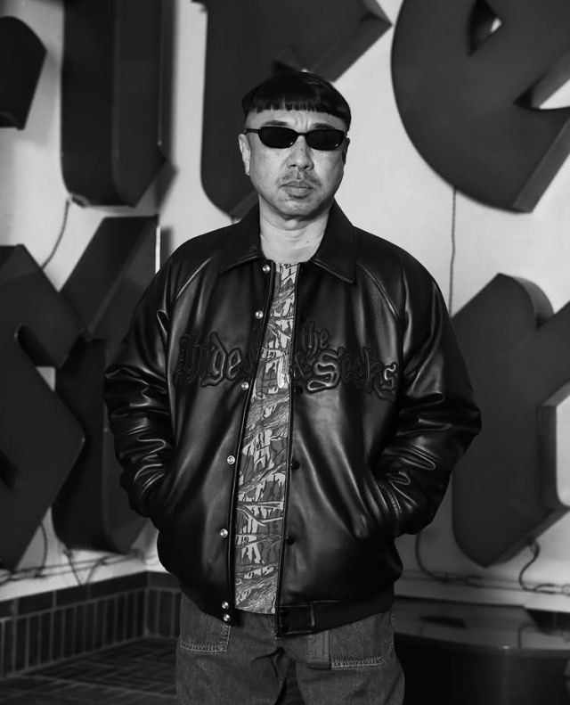 Hide and Seek ×Toru Nishiura 「Leather Varsity Jacket」 シープ