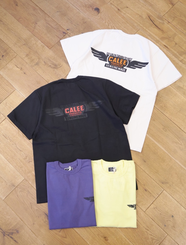 CALEE 　 「BINDER NECK WING LOGO VINTAGE TEE ＜NATURALLY PAINT DESIGN＞」    プリントティーシャツ