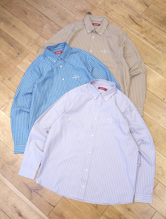 Hide and Seek　「Striped B.D.L/S Shirt(26ss)」　ボタンダウンストライプシャツ