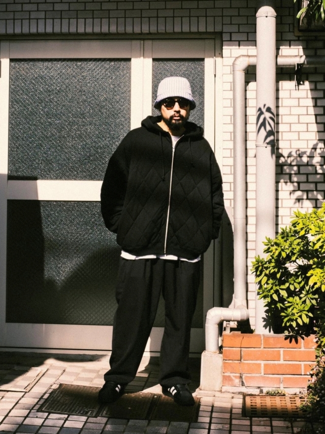 COOTIE たやすく Quilting Sweat Zip Hoodie