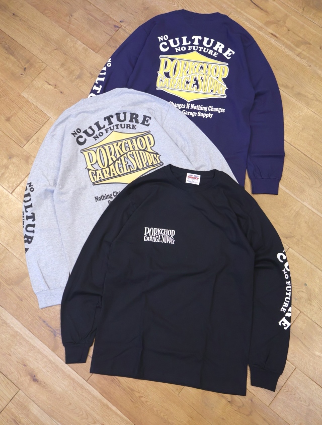 【9月14日 発売！】PORKCHOP GARAGE SUPPLY　「WAVE LOGO L/S TEE」  ロングスリーブプリントティーシャツ