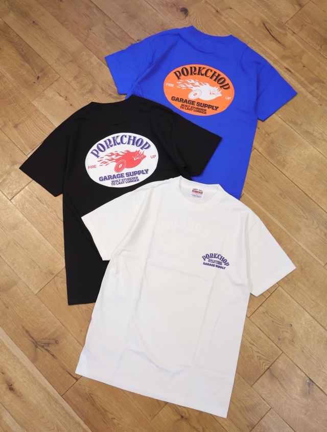 PORKCHOP GARAGE SUPPLY - PCGS BLOCK TEE (GREEN) / オーバル