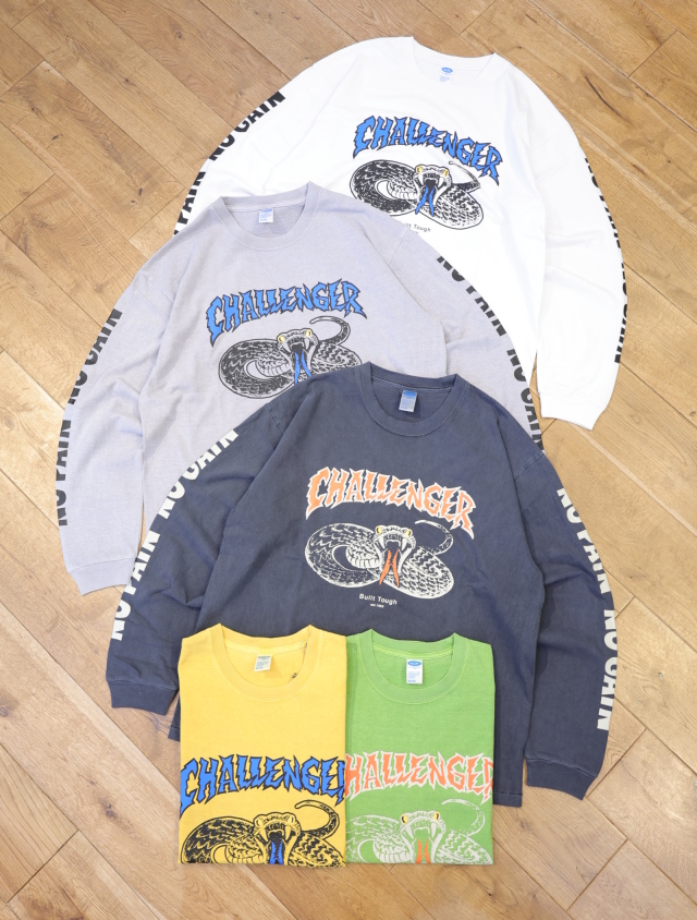 CHALLENGER　「L/S PIGMENT SNAKE TEE」　ピグメントダイ ロングスリーブティーシャツ