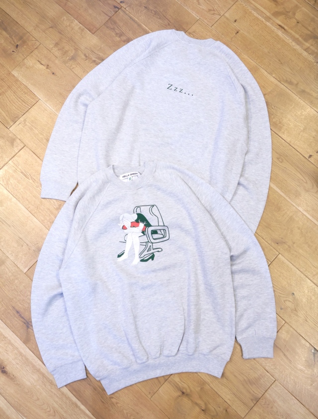 HELLA GREEN 「Zzz... Sweat」　クルーネックスウェット