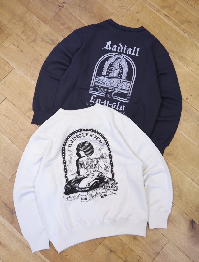 RADIALL 　　「BOULEVARD - LOOPWHEEL CREW NECK SWEATSHIRT L/S」　 ループウィール クルーネックスウェット