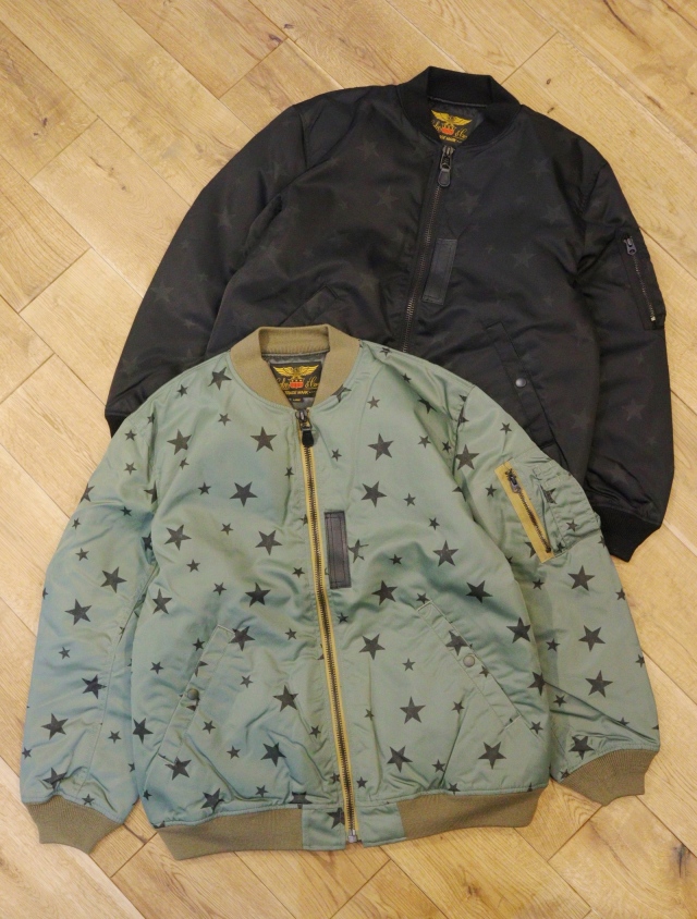 CALEE　　「Allover star pattern MA-1 type flight jacket」　　MA-1ジャケット