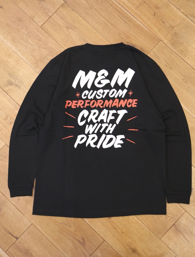 M&M CUSTOM PERFORMANCE 「Brush Sign L/S Tee」 プリントロング