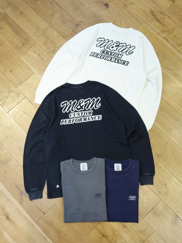 【10月28日 発売！】M&M CUSTOM PERFORMANCE  　「FADE WASH L/S TEE」　フェード加工 プリントロングスリーブティーシャツ