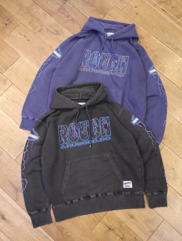 ROUGH AND RUGGED 　「DESIGN HOODIE」　ピグメントダイ  プルオーバーフーディー