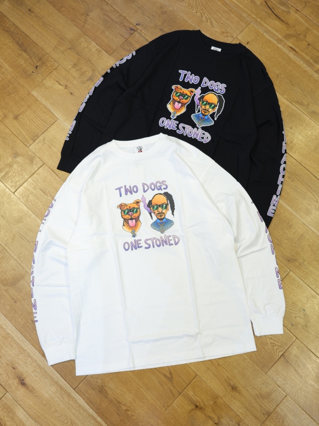 SOFTMACHINE　　「TWO DOGS L/S」　プリントロングスリーブティーシャツ