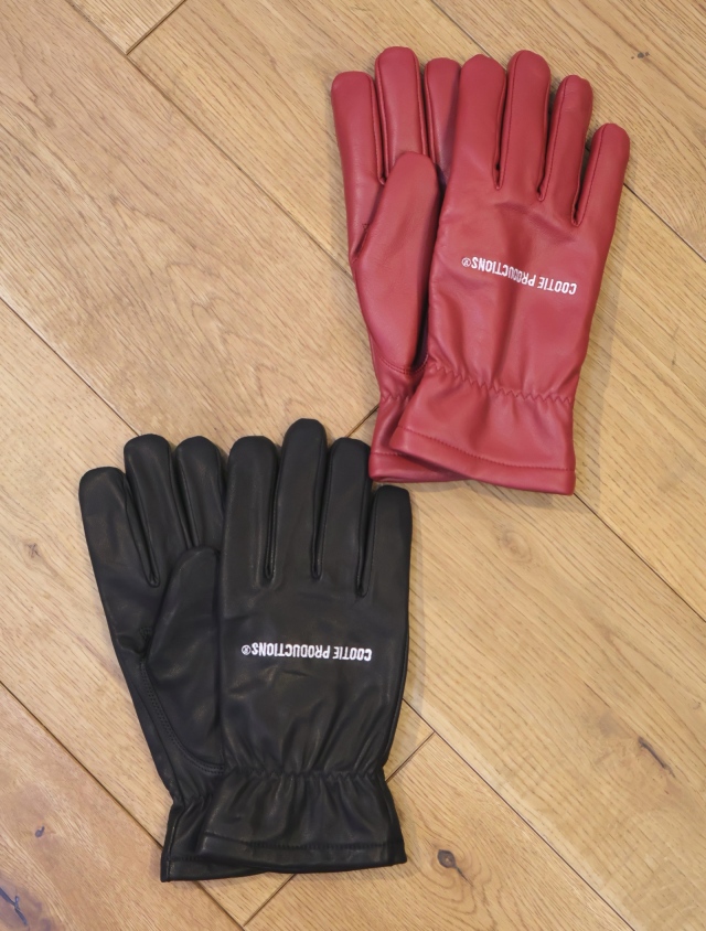 Cootie Productions ブラックレザーグローブ COOTIE PRODUCTIONS - Leather Glove / Black / グローブ | Stripe
