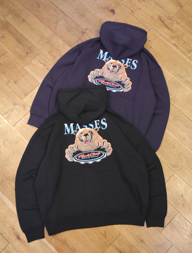 PORKCHOP GARAGE SUPPLY × MASSES 「HOODED BEAR」 プルオーバー