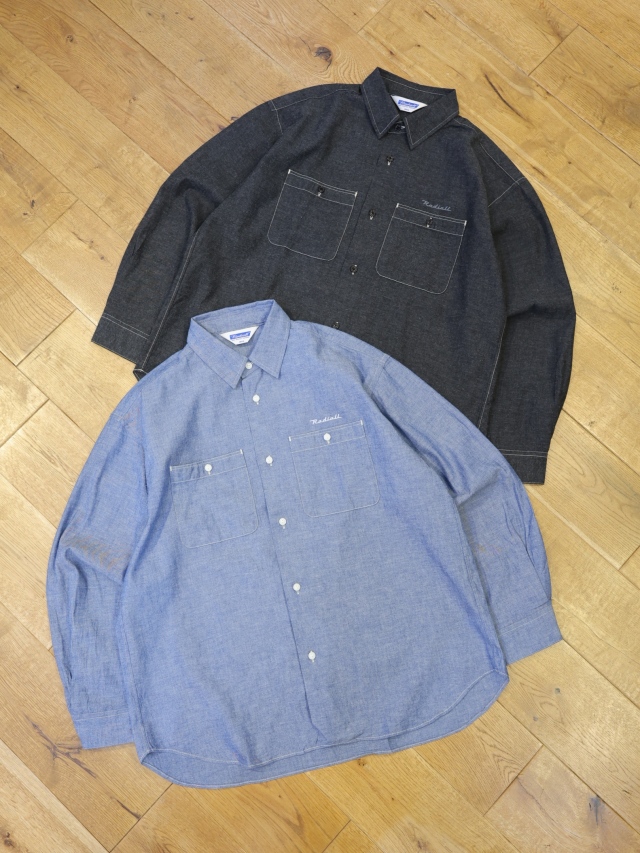 RADIALL　　「POWERGLIDE - REGULAR COLLARED SHIRT L/S」　 シャンブレーシャツ