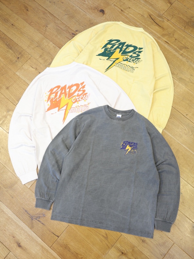 RADIALL 　「MUD GUARD - CREW NECK T-SHIRT L/S」　ピグメントダイ プリントロングスリーブティーシャツ