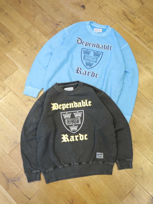 ROUGH AND RUGGED 　「DESIGN CREW 01」　ピグメントダイ  クルーネックスウェット