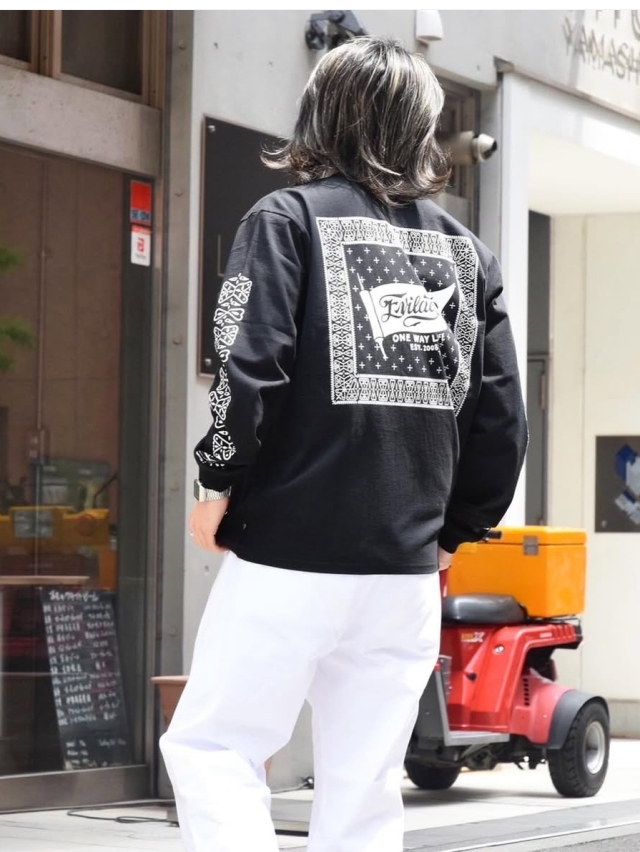 Frog Amulet×EVILACT トレーナー EVILACT 「BANDANA LS」 ロングスリーブプリントティーシャツ